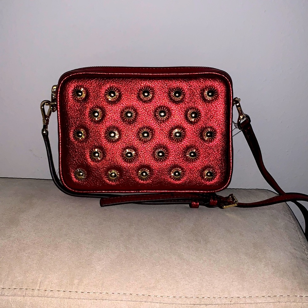 Michael Kors Metallic Red Crossbody Bag